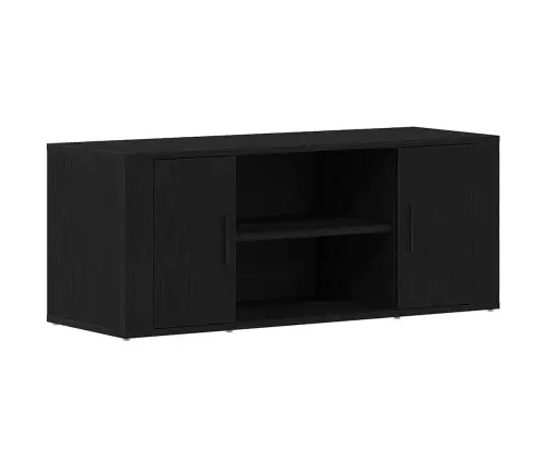 Tv Plaukts Melna Ozola Krāsā 100X35X40 Cm Inženierijas Koks Vidaxl