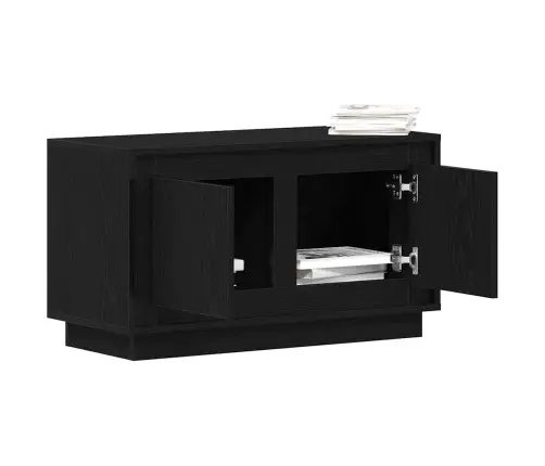 Tv Skapītis Melnā Ozola Krāsā 80X35X45 Cm No Inženierijas Koka Vidaxl