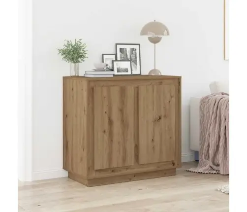 Blakus Galds Artisan Ozola 80X34X75 Cm Inženierijas Koks Vidaxl