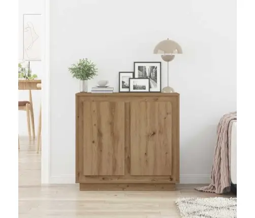 Blakus Galds Artisan Ozola 80X34X75 Cm Inženierijas Koks Vidaxl