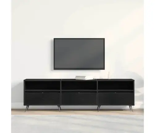 Tv Skapītis Melns 150X30X44,5 Cm Inženierijas Koks Vidaxl