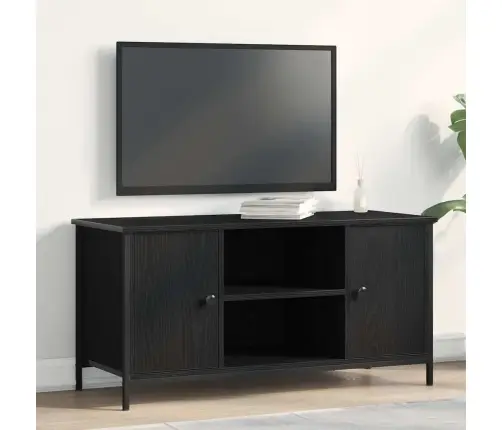 Telerikapp Must Tamm 100 X 40 X 50 Cm Tehispuit