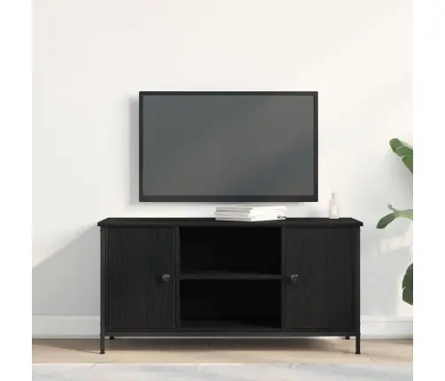 Telerikapp Must Tamm 100 X 40 X 50 Cm Tehispuit