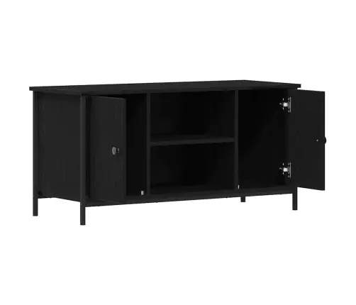 Telerikapp Must Tamm 100 X 40 X 50 Cm Tehispuit