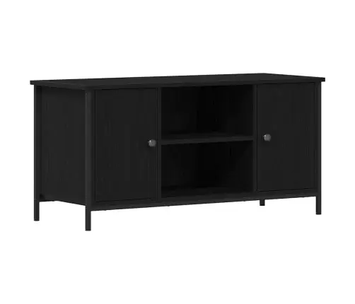 Telerikapp Must Tamm 100 X 40 X 50 Cm Tehispuit