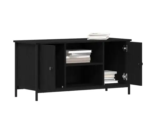 Telerikapp Must Tamm 100 X 40 X 50 Cm Tehispuit