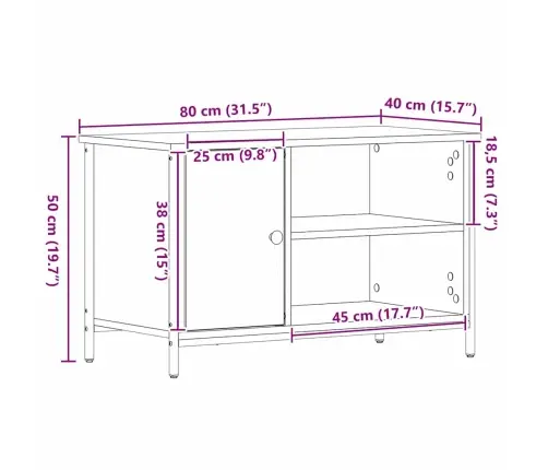 Televizoriaus Spintelė Sena Mediena 80 X 40 X 50 Cm Televizoriaus Spintelė Sena Mediena 80 X 40 X 50 Cm