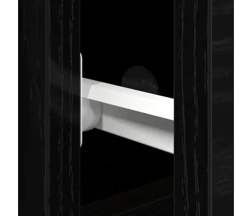 Sideboard Ar Durvīm Un Atvilktnēm Melns Ozols 101,5X35X70 Cm Vidaxl