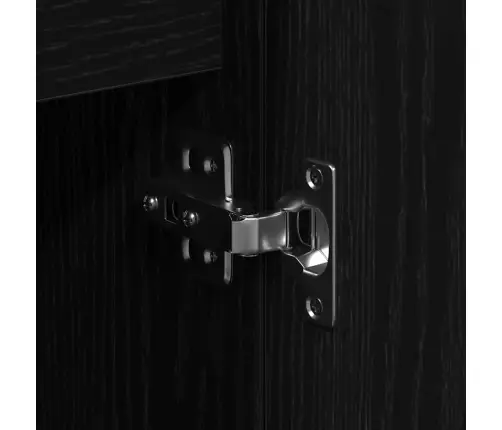 Sideboard Ar Durvīm Un Atvilktnēm Melns Ozols 101,5X35X70 Cm Vidaxl