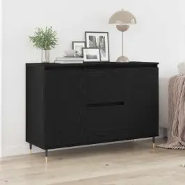 Puse Melns Ozols 101.5 X 35 X 70 Cm Inženierijas Koks Vidaxl