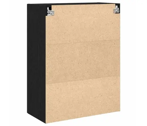 Sienas Skapītis Ar Stikla Durvīm Melnā Ozola Krāsā 69,5X34X90 Cm Vidaxl