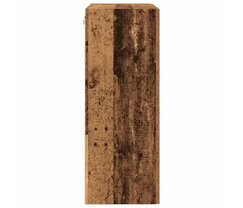 Sienas Skapītis Ar Stikla Durvīm, Vecs Koks 69,5X34X90 Cm Vidaxl