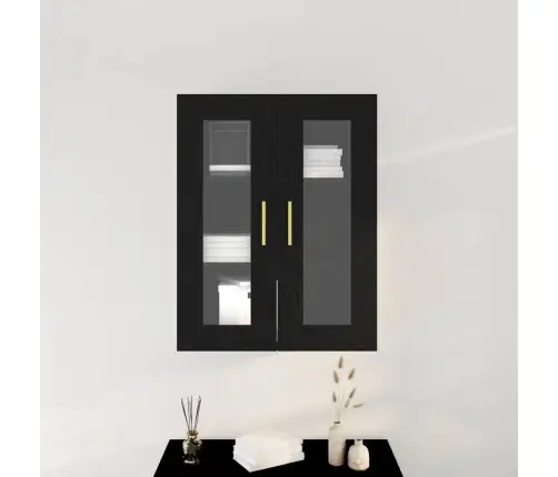 Sienas Skapītis Ar Stikla Durvīm Melna Ozola 69,5X34X90 Cm Vidaxl Sienas Skapītis Ar Stikla Durvīm Melna Ozola 69,5X34X90 Cm Vidaxl