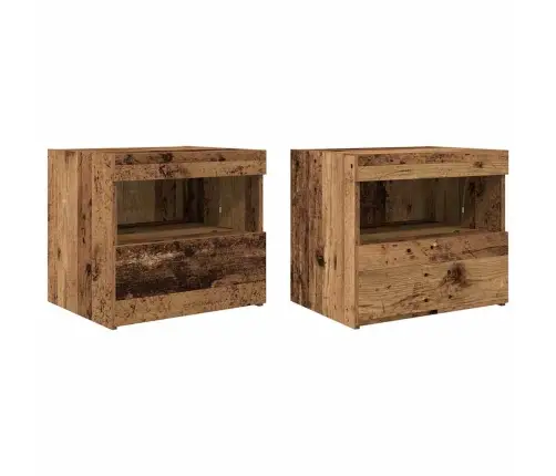 Naktinis Staliukas 2 Pcs Sena Mediena 50 X 40 X 45 Cm