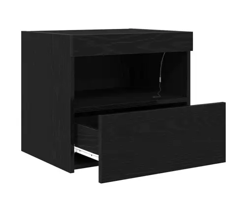 Öölambi Kapp Sahtliga 2 Pcs Must Tamm 50 X 40 X 45 Cm Tehispuit