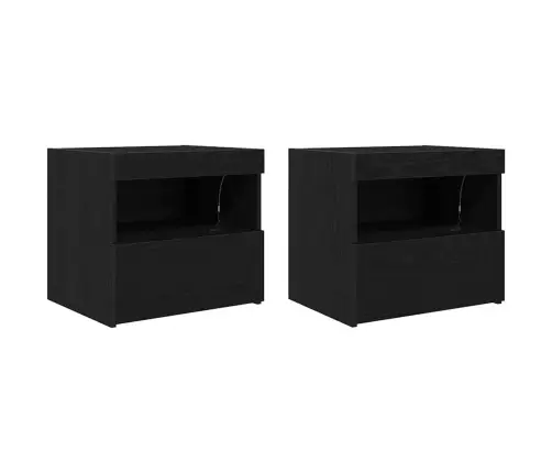 Öölambi Kapp Sahtliga 2 Pcs Must Tamm 50 X 40 X 45 Cm Tehispuit