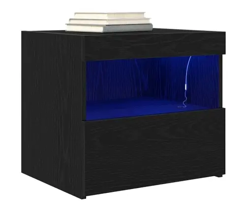 Öölambi Kapp Sahtliga 2 Pcs Must Tamm 50 X 40 X 45 Cm Tehispuit