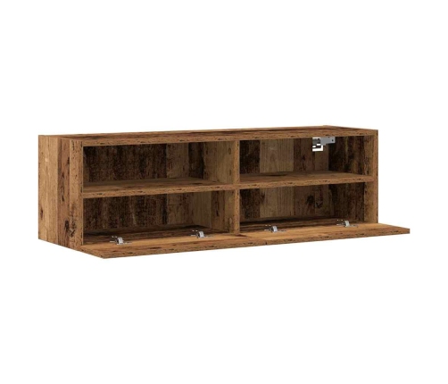 Tv Sienas Skapis Vecs Koks 100X30X30 Cm Inženierijas Koks Vidaxl