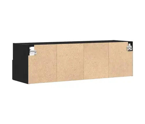 Televizora Sienas Skapji 2 Gabali Melna Ozola 100X30X30 Cm Inženierijas Koks Vidaxl