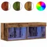 Tv Sienas Skapis Ar Led Gaismām Vecā Kokā 80X30X30 Cm Vidaxl Tv Sienas Skapis Ar Led Gaismām Vecā Kokā 80X30X30 Cm Vidaxl