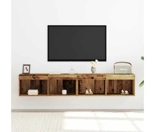 Televizoriaus Spintelė 2 Pcs Sena Mediena 80 X 30 X 30 Cm