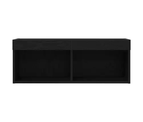 Tv Spintelių Komplektas Juodas Ąžuolas 80 X 30 X 30 Cm