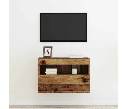 Tv Sienas Skapis Ar Led Apgaismojumu, Vecs Koks, 60X30X40 Cm Vidaxl Tv Sienas Skapis Ar Led Apgaismojumu, Vecs Koks, 60X30X40 Cm Vidaxl