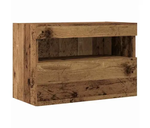 Tv Sienas Skapis Ar Led Apgaismojumu, Vecs Koks, 60X30X40 Cm Vidaxl Tv Sienas Skapis Ar Led Apgaismojumu, Vecs Koks, 60X30X40 Cm Vidaxl