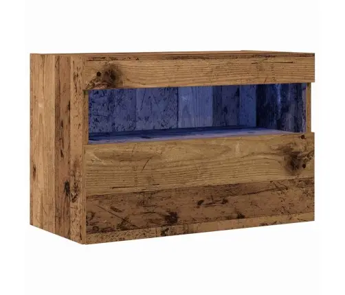 Tv Sienas Skapis Ar Led Apgaismojumu, Vecs Koks, 60X30X40 Cm Vidaxl Tv Sienas Skapis Ar Led Apgaismojumu, Vecs Koks, 60X30X40 Cm Vidaxl