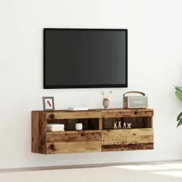 Tv Sienas Skapītis Vecs Koks 60 X 30 X 40 Cm Inženierijas Koks Vidaxl
