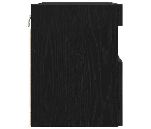 Tv Sienas Skapis Ar Led Gaismām Melnā Ozola Krāsā 60X30X40 Cm Vidaxl