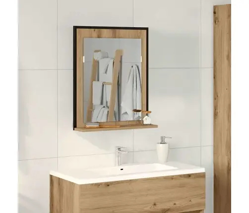 Vannasistabas Spogulis Amatnieka Ozola 50X12X60 Cm Inženierijas Koks Vidaxl