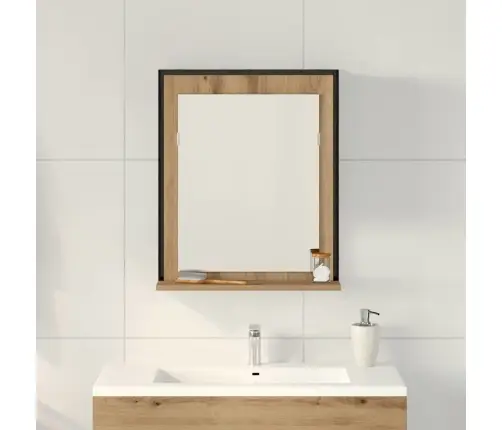 Vannasistabas Spogulis Amatnieka Ozola 50X12X60 Cm Inženierijas Koks Vidaxl