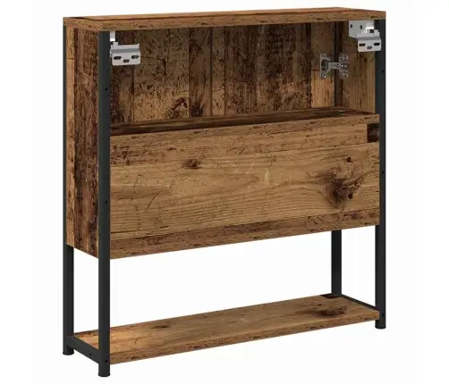 Vannasistabas Spoguļu Skapis Vecs Koks 60X16X60 Cm Inženieru Koks Vidaxl