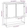 Vannasistabas Spoguļu Skapis Vecs Koks 60X16X60 Cm Inženieru Koks Vidaxl