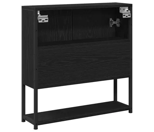 Vannas Spoguļa Skapis Melna Ozola 60X16X60 Cm Inženierijas Koksne Vidaxl