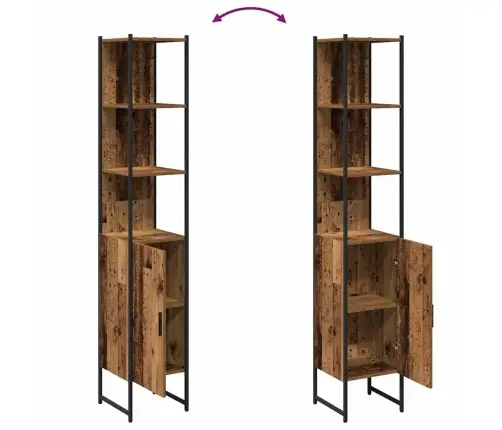 Vannas Istabas Skapis Vecs Koks 33X33X185,5 Cm Inženierijas Koks Vidaxl