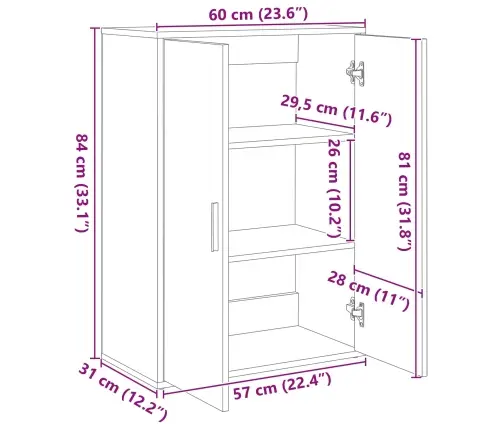 Kabalas Senas Medis 60 X 31 X 84 Cm Apdirbta Mediena