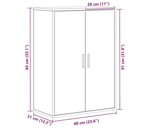 Bufete Ozola Apdare 60X31X84 Cm Inženierijas Koks Vidaxl Bufete Ozola Apdare 60X31X84 Cm Inženierijas Koks Vidaxl