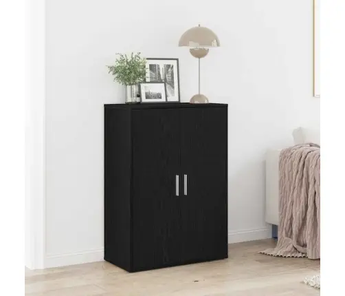 Bufete Melnā Ozola 60X31X84 Cm Inženierijas Koks Vidaxl