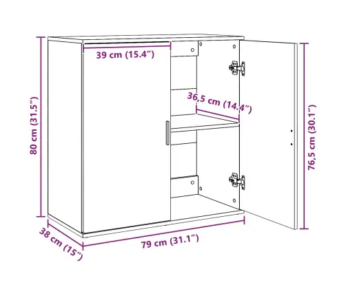 Kõide Vana Puit 79 X 38 X 80 Cm Tehispuit