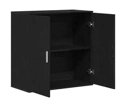 Sānu Skapītis Melna Ozola 79X38X80 Cm Inženierijas Koks Vidaxl