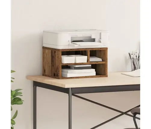 Printera Statīvs Vecs Koks 40 X 32 X 22.5 Cm Inženierijas Koks Vidaxl