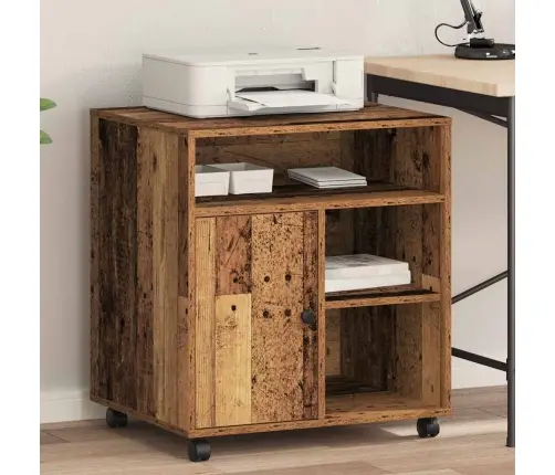 Printera Statīvs Vecs Koks 60 X 50 X 67 Cm Inženierijas Koks Vidaxl