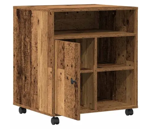 Printera Statīvs Vecs Koks 60 X 50 X 67 Cm Inženierijas Koks Vidaxl