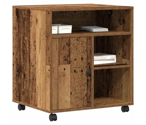 Printera Statīvs Vecs Koks 60 X 50 X 67 Cm Inženierijas Koks Vidaxl