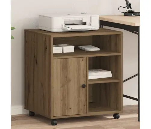 Printera Statīvs Ar Uzglabāšanu Amatnieku Ozola 60 X 50 X 67 Cm Vidaxl