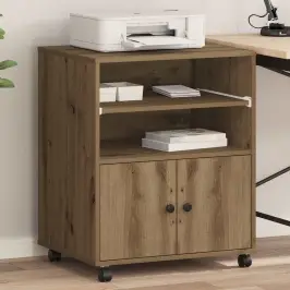 Printera Statīvs Ar Uzglabāšanu Artisānā Ozols 60 X 48 X 74 Cm Vidaxl