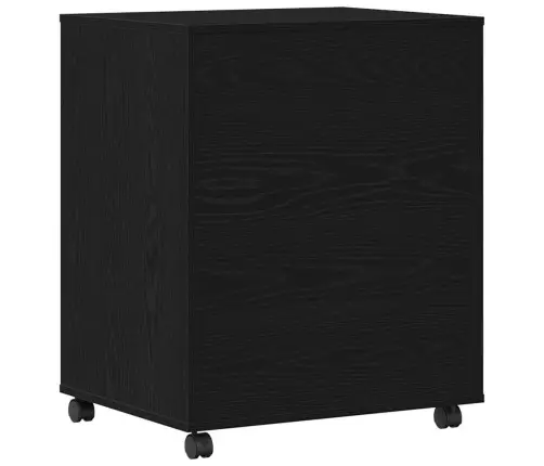 Printera Statīvs Melns Ozols 60 X 48 X 74 Cm Inženierijas Koks Vidaxl