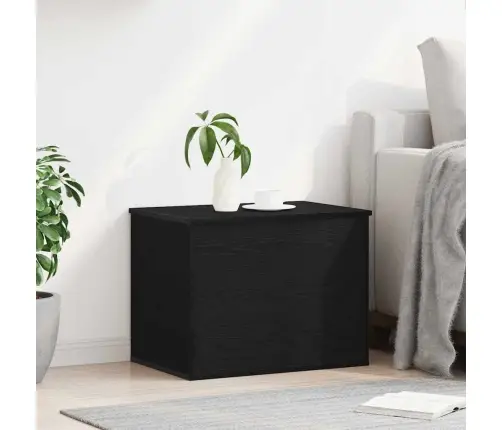 Saugojimo Dėžė Juoda Ąžuolo 60 X 42 X 46 Cm Apdirbta Mediena